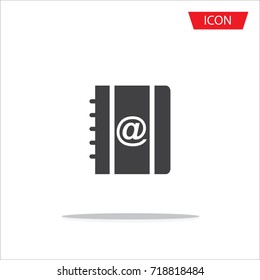 Address book icon vector, Contact book icon isolated on white background.
