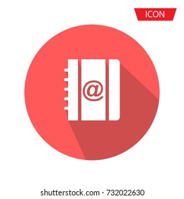Address book icon vector, Contact book icon isolated on background.