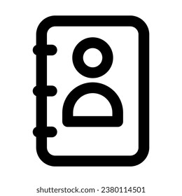 Address Book Icon Vector. Flat Color Ladder Design. Illustration