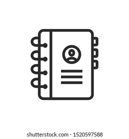 Address Book Icon Vector Illustration. Logo Template.