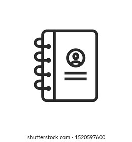 Address Book Icon Vector Illustration. Logo Template.