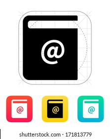 Address book icon. Vector illustration.