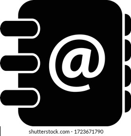 Icono de libreta de direcciones. Ilustración del vector