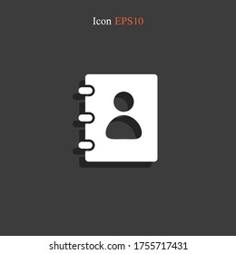 address book Icon. Vector illustration EPS 10.