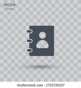 Adressbuch Icon. Vektorgrafik EPS10.