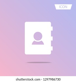 address book icon vector isolated on background