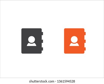 address book icon vector isolated on white background.