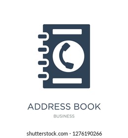 address book icon vector on white background, address book trendy filled icons from Business collection, address book vector illustration