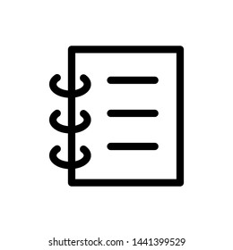 Address book icon vector simple, template business isolated emblem , media information communication