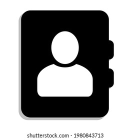 Address book icon vector. Simple flat symbol. vector design illustration.