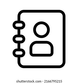 Illustration zum Design des Adressbuchs, Vektorsymbol