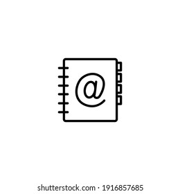 Address Book Icon Vector For Web, Computer And Mobile App