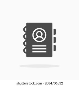Icono de la libreta de direcciones. Para tu diseño, logotipo. Ilustración vectorial.
