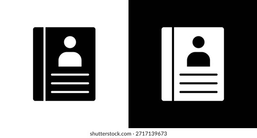 Conjunto de iconos de libro de Dirección. iconos vectoriales diseñados en estilo relleno