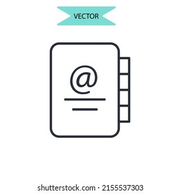 address book icons  symbol vector elements for infographic web