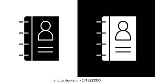 Ícones do catálogo de endereços. Pixels de símbolo de ilustração de modelo de vetor perfeitos