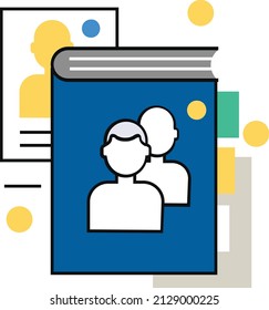 Address Book Isolated Vector which can be easily modified or edit