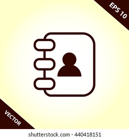 address book line icon