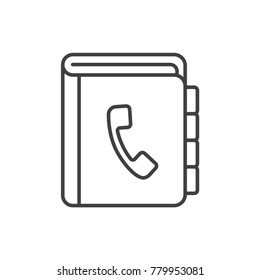 Address book line icon.