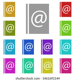address book, mail multi color icon. Simple glyph, flat vector of web icons for UI and UX, website or mobile application