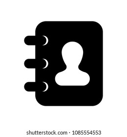 address book with man symbol on cover