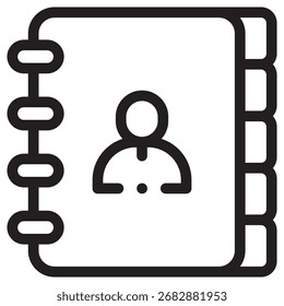 Icono de Vector moderno del libro de Direcciones: Plantilla de símbolos de ilustración mínima para Web Diseño de interfaz de usuario de App móvil