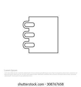 address book Outline Icon, Vector Illustration, Flat pictogram icon