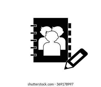 Address book, Phone book icon - Vector
