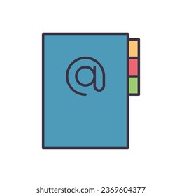 Address book related vector icon. Isolated on white background. Vector illustration