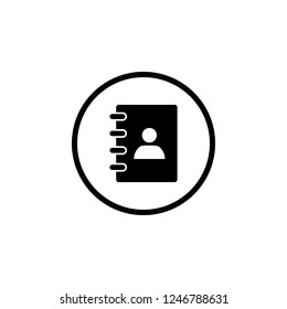 Address book symbol icon vector illustration. address phone book icon