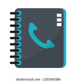 Address book symbol isolated