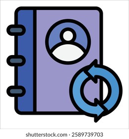 Address Book Sync Icon Element For Design