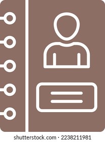 Address Book vector icon. Can be used for printing, mobile and web applications.