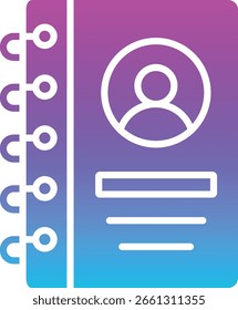 Adressbuch-Vektorsymbol. Kann für Druck-, Mobil- und Web-Anwendungen verwendet werden.