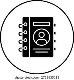 Adressbuch-Vektorsymbol. Kann für Druck-, Mobil- und Web-Anwendungen verwendet werden.