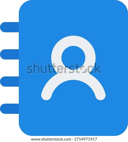 Address book vector icon in modern style, contact list and digital communication directory illustration. Flat Icon