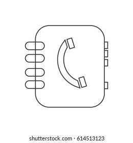 Address book vector on the white background. Vector illustration