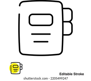 Address Book Vector Outline Icon