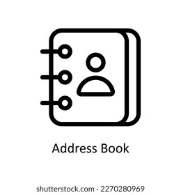Address Book Vector   outline Icons. Simple stock illustration stock
