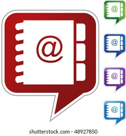 Address Book web button isolated on a background.