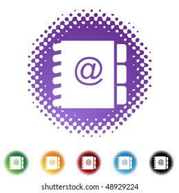 Address Book web button isolated on a background.
