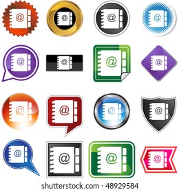 Address Book web button isolated on a background.