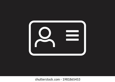 Address card icon, flat design style