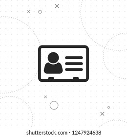 Address card line icon, vector best flat icon on texture background , EPS 10