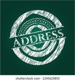 Address with chalkboard texture