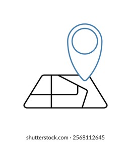 address concept line icon. Simple element illustration. address concept outline symbol design.