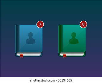 Address and contact book vector detailed icon.