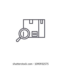 Address of delivery  linear icon concept. Address of delivery  line vector sign, symbol, illustration.