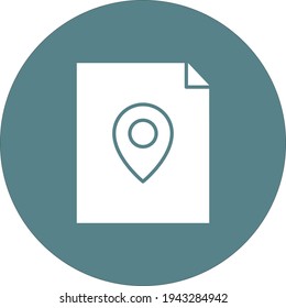 Adresse, Datei, Pin-Symbol, Vektorbild. Kann auch für die Navigation verwendet werden. Geeignet für den Einsatz in Web-Apps, mobilen Apps und Printmedien.