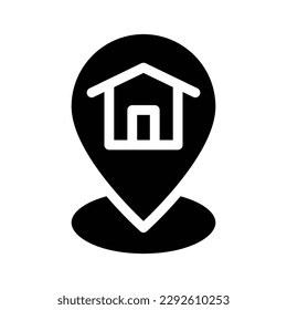 address glyph icon illustration vector graphic